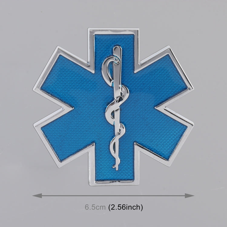 Car Star of Life Personalized Aluminum Alloy Decorative Stickers, Size: 6.5x0.5cm (Blue) - 3D Metal Sticker by buy2fix | Online Shopping UK | buy2fix