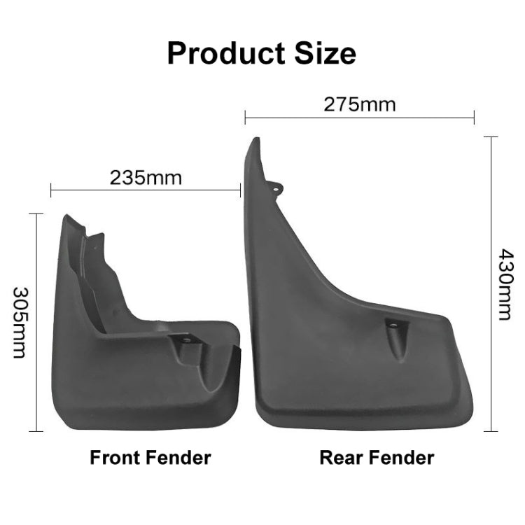 For Land Rover Freelander 2 LR2 2007-2019 4pcs/Set Car Auto Soft Plastic Splash Flaps Fender Guard - Mudguards by buy2fix | Online Shopping UK | buy2fix