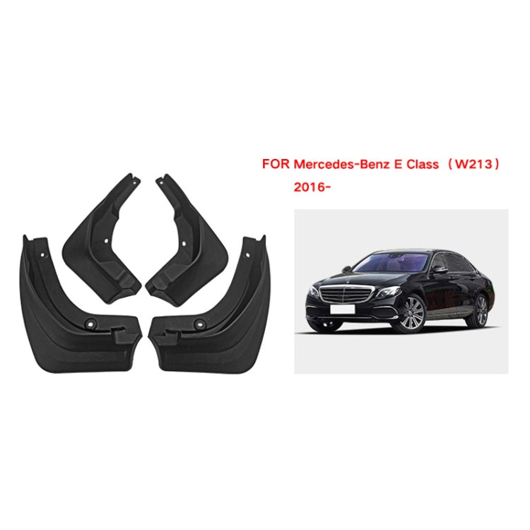 For Mercedes-Benz E-class 2016 4pcs/Set Car Auto Soft Plastic Splash Flaps Fender Guard - Mudguards by buy2fix | Online Shopping UK | buy2fix