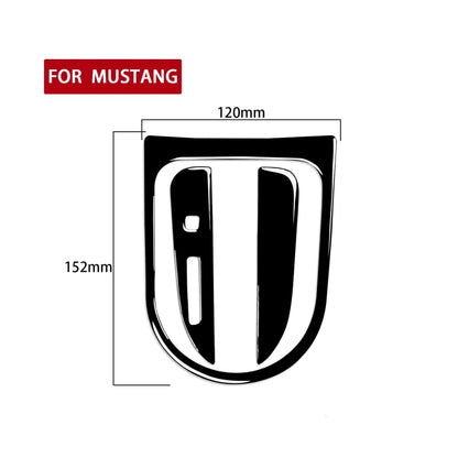 For Ford Mustang 2015-2020 Car Left Drive Gear Panel Frame Decorative Sticker Set(Black) - In Car by buy2fix | Online Shopping UK | buy2fix