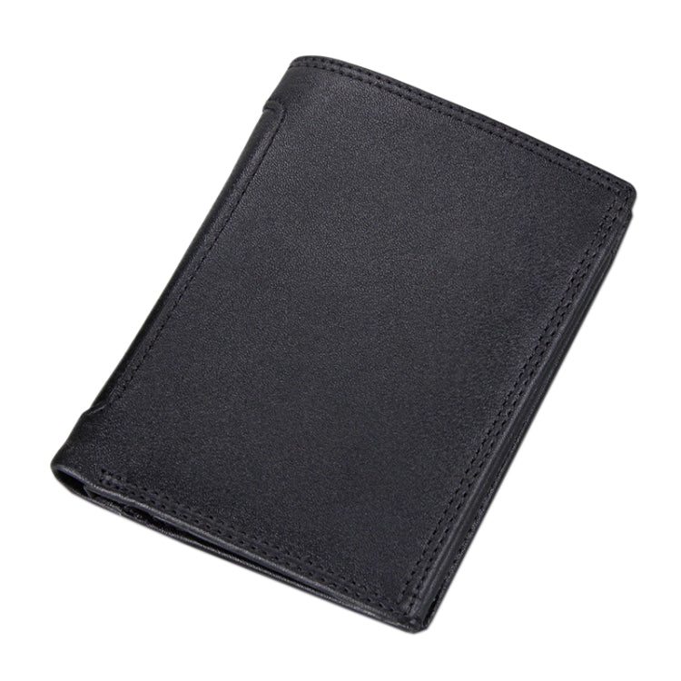 Genuine Cowhide Leather 3-folding Card Holder Wallet RFID Blocking Card Bag Protect Case for Men, Size: 13*10.2*2.5cm - Home & Garden by buy2fix | Online Shopping UK | buy2fix