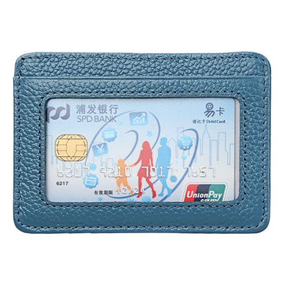 KB37 Antimagnetic RFID Litchi Texture Leather Card Holder Wallet Billfold for Men and Women (Lake Blue) - Antimagnetic RFID Package by buy2fix | Online Shopping UK | buy2fix