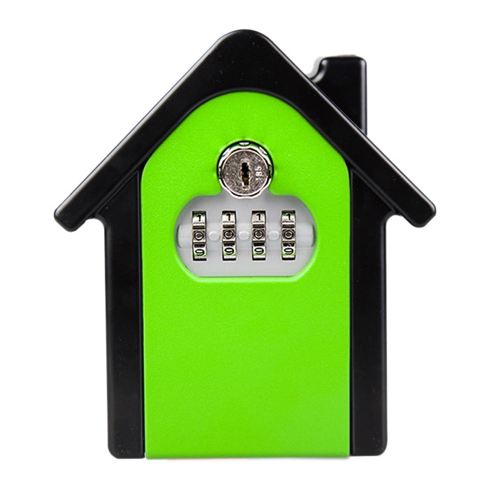 Hut Shape Password Lock Storage Box Security Box Wall Cabinet Safety Box, with 1 Key(Green) - Security by buy2fix | Online Shopping UK | buy2fix