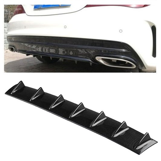 Universal Car Rear Bumper Lip Diffuser 7 Shark Fin Style Carbon Fiber ABS, Size: 85.0x18.0x5.0cm - Bumper by buy2fix | Online Shopping UK | buy2fix