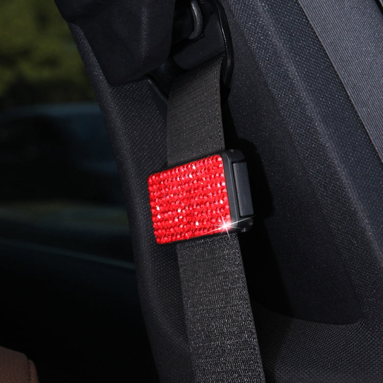 Car Seat Belts Crystal Clip Fixer Tightening Regulator (Red) - Seat Belts & Padding by buy2fix | Online Shopping UK | buy2fix
