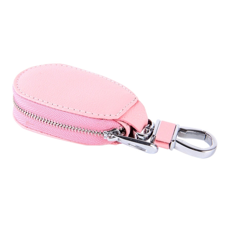 Universal Leather Crocodile Texture Waist Hanging Zipper Wallets Key Holder Bag (No Include Key)(Pink) - Car Key Cases by buy2fix | Online Shopping UK | buy2fix