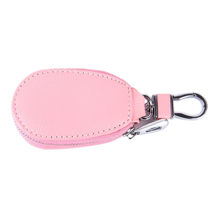 Universal Leather Crocodile Texture Waist Hanging Zipper Wallets Key Holder Bag (No Include Key)(Pink) - Car Key Cases by buy2fix | Online Shopping UK | buy2fix