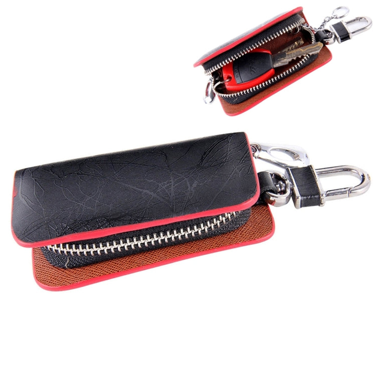 Universal Leather Roots Texture Waist Hanging Zipper Wallets Key Holder Bag (No Include Key)(Red) - Car Key Cases by buy2fix | Online Shopping UK | buy2fix