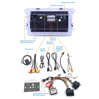 9093 HD 9 inch Car Android 8.1 Radio Receiver MP5 Player for Volkswagen, Support FM & Bluetooth & TF Card & GPS & WiFi with Decoding - Car MP3 & MP4 & MP5 by buy2fix | Online Shopping UK | buy2fix