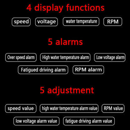 A200 OBD2 3.5 inch Vehicle-mounted Head Up Display Security System, Support Car Speed / Engine Revolving Speed Display / Water Temperature / Voltage - Head Up Display System by buy2fix | Online Shopping UK | buy2fix