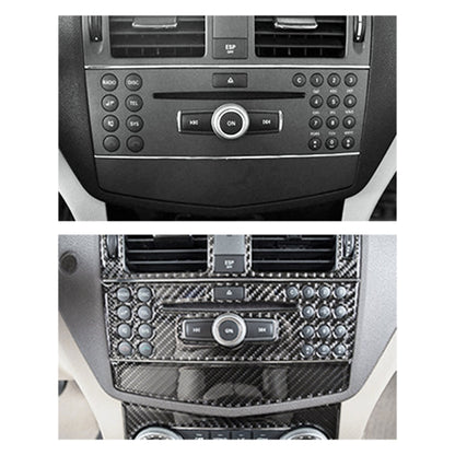 2 PCS Car CD Adjustment Frame Carbon Fiber Decorative Sticker for Mercedes-Benz W204 - Car Interior Mouldings by buy2fix | Online Shopping UK | buy2fix