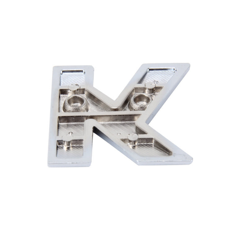 Car Vehicle Badge Emblem 3D English Letter K Self-adhesive Sticker Decal, Size: 4.5*4.5*0.5cm - 3D Metal Sticker by buy2fix | Online Shopping UK | buy2fix