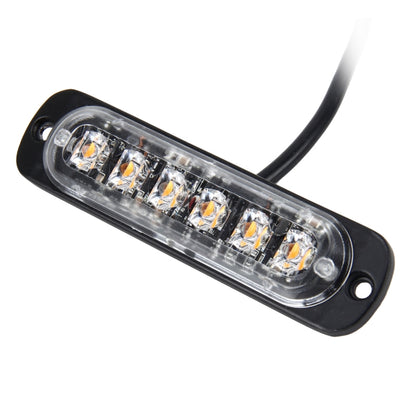 DC 12V-24V 2W 6LEDs SMD-2835 Lamps 17 Flash Patterns 3 Lines Car Flash Lamp Waterproof Car Truck Emergency Strobe Flash Warning Light, Cable Length: 90cm - Warning Lights by buy2fix | Online Shopping UK | buy2fix