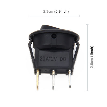 20 Amp 12 Volt Triple Plugs LED ON OFF Rocker Power Switch (Yellow Light) - In Car by buy2fix | Online Shopping UK | buy2fix