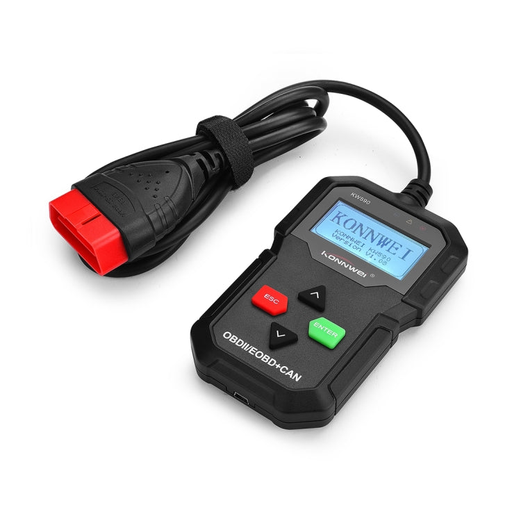 KONNWEI KW590 Mini OBDII Car Auto Diagnostic Scan Tools Auto Scan Adapter Scan Tool (Can Only Detect 12V Gasoline Car)(Black) - In Car by KONNWEI | Online Shopping UK | buy2fix