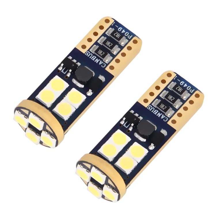 2 PCS T10/W5W/194/501 4W 280LM 6000K 12 SMD-2835 LED Bulbs Car Reading Lamp Clearance Light with Decoder, DC 12V - Clearance Lights by buy2fix | Online Shopping UK | buy2fix