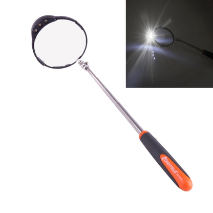 Retractable Vehicle Car Chassis Inspection Mirror with 3 PCS 5mm LED Lights, Mirror Diameter: 82mm, Max Expanding Length: 760mm - In Car by buy2fix | Online Shopping UK | buy2fix