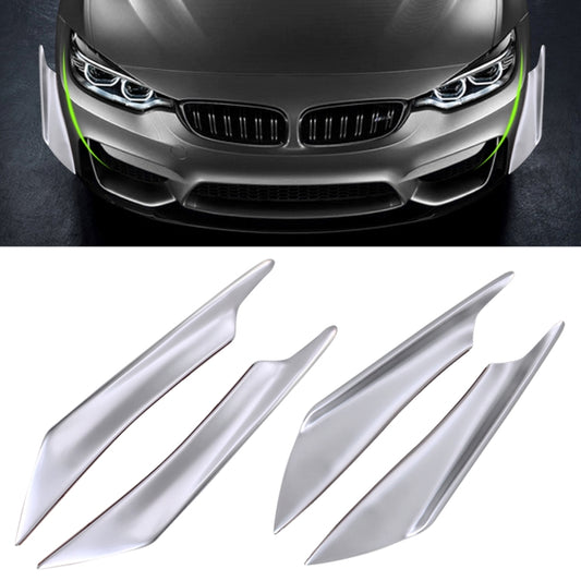 4 PCS Car-Styling Flank Decorative Sticker(Silver) - Decorative Sticker by buy2fix | Online Shopping UK | buy2fix