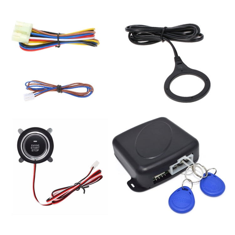 Smart Car Switch Car Engine Start Stop Switch Car Push Start Switch, with RFID Alarm System, Blue Light - Car Switches by buy2fix | Online Shopping UK | buy2fix