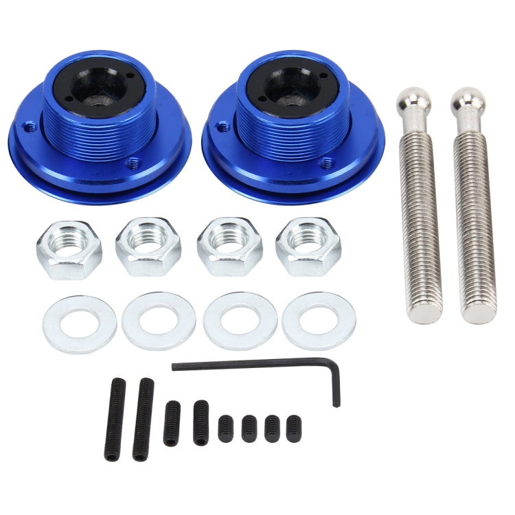 2 PCS Racing Car Cover Lock Aluminum Alloy Car Modification Oil Cap Modified Engine Cover Lock Racing Front Cover Lock(Blue) - In Car by buy2fix | Online Shopping UK | buy2fix