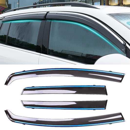 4 PCS Window Sunny Rain Visors Awnings Sunny Rain Guard for Honda Fit 2014-2018 Version Third Generation Hatchback - Window Foils & Solar Protection by buy2fix | Online Shopping UK | buy2fix