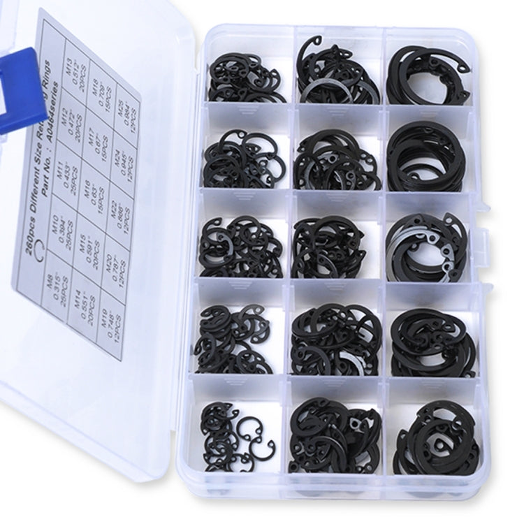 260 PCS Car C Shape Circlip Snap Ring Assortment Retaining Rings - In Car by buy2fix | Online Shopping UK | buy2fix