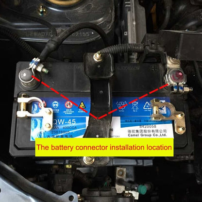 2 PCS Brass Positive and Negative Car Battery Connectors Terminals Clamps Clips, Inner Diameter: 1.2cm - In Car by buy2fix | Online Shopping UK | buy2fix