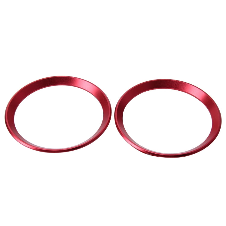 2 PCS Car Logo Decorative Circle Steering Wheel Decoration Ring Sticker Logo Car Styling Modification Car Front Logo Ring Decoration Rear Cover Trim Hood Emblem Rings for BMW 5 Series(Red) - Decoration Rings by buy2fix | Online Shopping UK | buy2fix