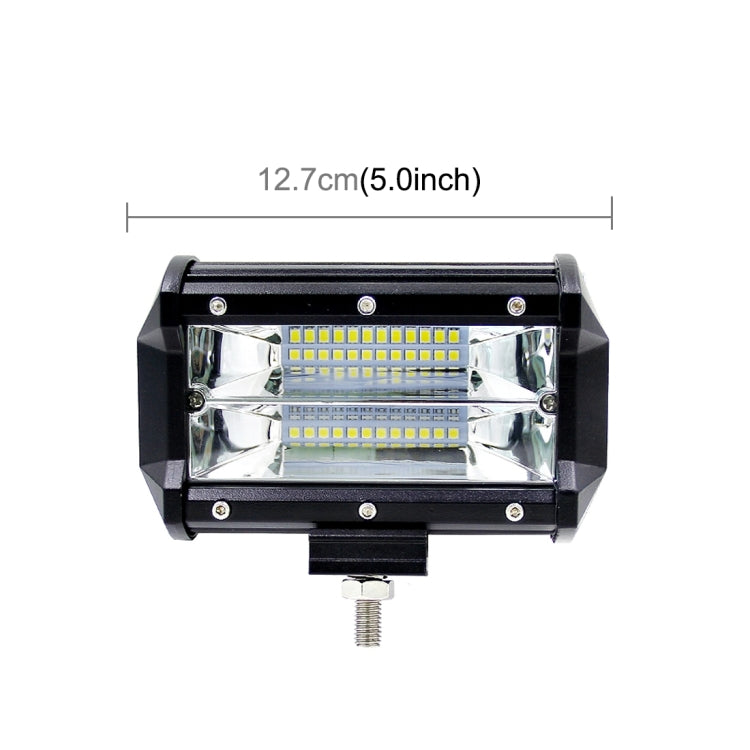 5 inch 18W 24 LED Waterproof IP67 Two Bar Modified Off-road Lights Spotlight Light Car Work Lights, DC 9-48V(White Light) - Work Lights by buy2fix | Online Shopping UK | buy2fix