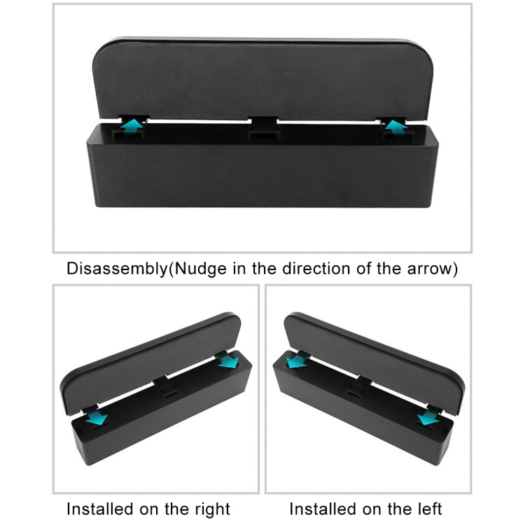 Universal Car Multi-functional Charger Console Side Pocket Seat Gap Side Storage Box, with 2 USB Ports(Black) - Stowing Tidying by buy2fix | Online Shopping UK | buy2fix