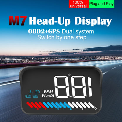 M7 3.5 inch Universal Car OBD2 + GPS HUD Vehicle-mounted Head Up Display Fuel Consumption - Head Up Display System by buy2fix | Online Shopping UK | buy2fix