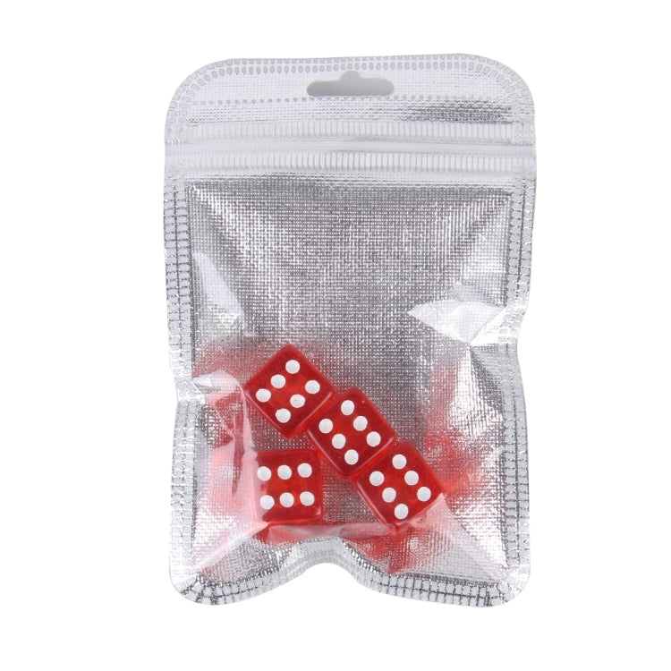 4 PCS Plastic Plated Dice Shape Universal Tire Valve Stem Cap(Red) - In Car by buy2fix | Online Shopping UK | buy2fix