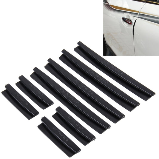 FR JG-031 8 PCS Rubber Car Side Door Edge Protection Guards Cover Trims Stickers(Black) - Anti Collision Sticker by buy2fix | Online Shopping UK | buy2fix