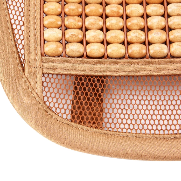 Universal Summer Ice Silk Mesh Breathable Cool Massage Waist Mat with Maple Wooden Bead for Car Family Office - Seat Accessories by buy2fix | Online Shopping UK | buy2fix