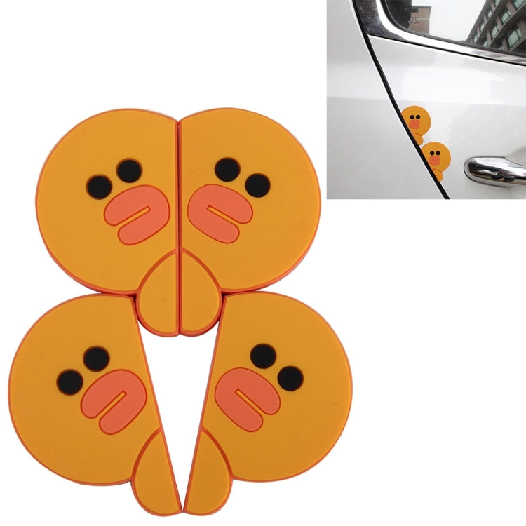 4 PCS Adoreable Duck Shape Cartoon Style PVC Car Auto Protection Anti-scratch Door Guard Decorative Sticker - Anti Collision Sticker by buy2fix | Online Shopping UK | buy2fix