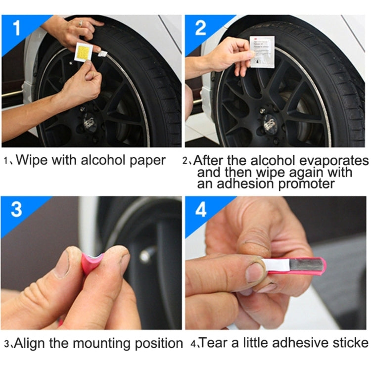 Universal Decorative Scratchproof Stickup 8M Flexible Car Wheel Hub TRIM Mouldings Shining Decoration Strip(Silver) - Decorative Strip by buy2fix | Online Shopping UK | buy2fix