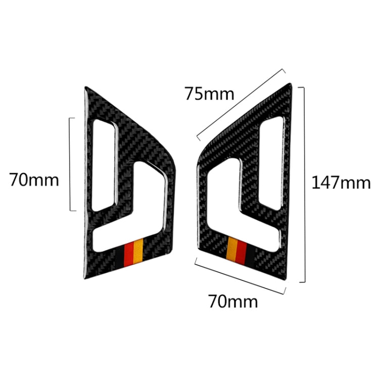 2 PCS German Flag Car Carbon Fiber Seat Adjustment Panel Decorative Sticker for Mercedes-Benz W204 2007-2013 - Car Interior Mouldings by buy2fix | Online Shopping UK | buy2fix