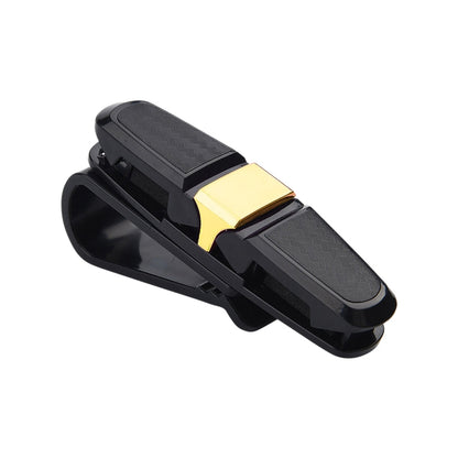 Vehicle Mounted Glasses Clip Car Eyeglass Bill Holder, Blister Package (Gold) - Sunglasses & Glasses Clips by buy2fix | Online Shopping UK | buy2fix