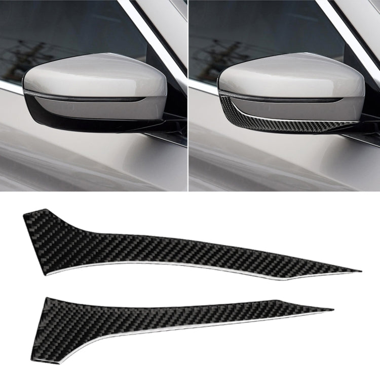 2 PCS Car Carbon Fiber Rearview Mirror Bumper Strip Decorative Sticker for BMW G30 (2018-2019) / G11 (2016-2019), Right Drive without Lens - Anti Collision Sticker by buy2fix | Online Shopping UK | buy2fix