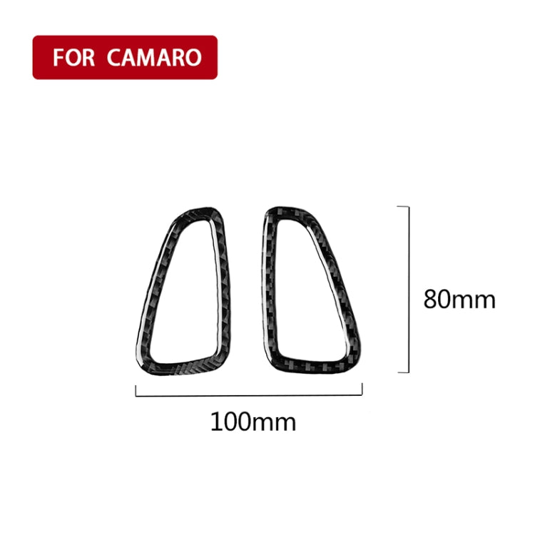 2 PCS Car Carbon Fiber Instrument Air Outlet Decorative Sticker for Chevrolet Camaro 2017-2019 - Car Interior Mouldings by buy2fix | Online Shopping UK | buy2fix