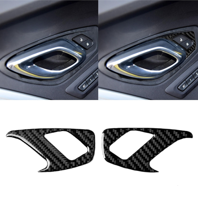 2 PCS Car Carbon Fiber Inner Door Lock Decorative Sticker for Chevrolet Camaro 2017-2019 - Car Interior Mouldings by buy2fix | Online Shopping UK | buy2fix