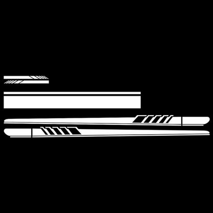 5 in 1 Car Styling Stripe Hood PVC Sticker Auto Decorative Sticker (White) - Decorative Sticker by buy2fix | Online Shopping UK | buy2fix