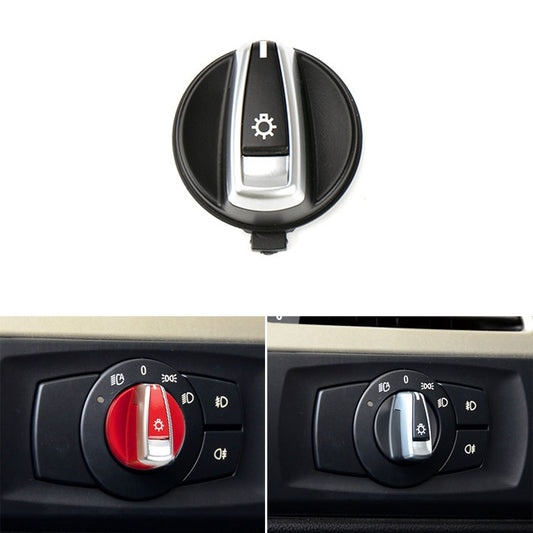 Car Headlight Switch Button Knob Cover Trim 6131 6932 796 for BMW X1 2009-2015, Left Driving (Black) - In Car by buy2fix | Online Shopping UK | buy2fix