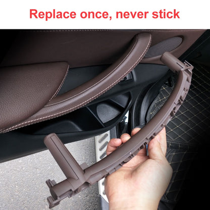 Car Left Side Inside Doors Handle Pull Trim Cover for BMW X5 / X6, Left Driving (Dark Coffee) - In Car by buy2fix | Online Shopping UK | buy2fix