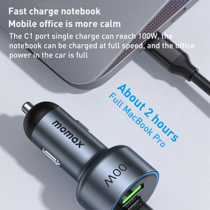 MOMAX UC17E 100W USB-C / Type-C x 2 + USB Three Ports Car Charger - Car Charger by MOMAX | Online Shopping UK | buy2fix