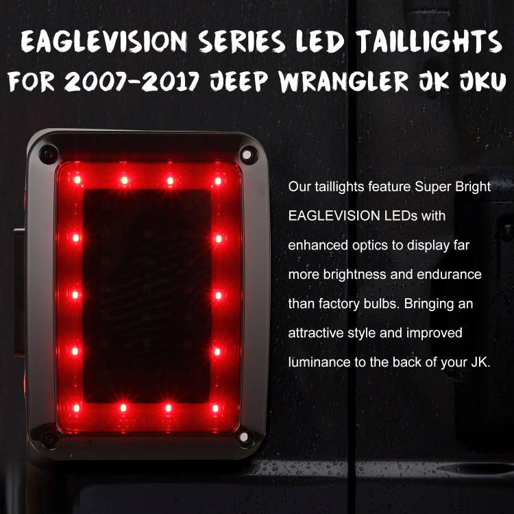 2 PCS Car Angel Eye Reversing Lights / Turn Light / Tail Light  for US Version Jeep Wrangler JK 2007-2017 - In Car by buy2fix | Online Shopping UK | buy2fix