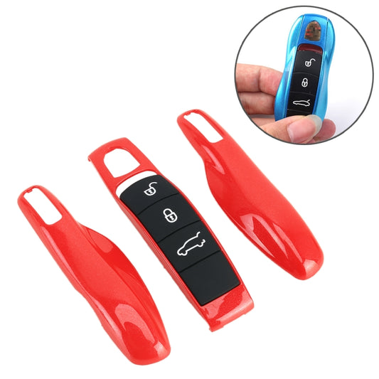 Car Plastic Key Shell Key Case for Porsche (Red) -  by buy2fix | Online Shopping UK | buy2fix