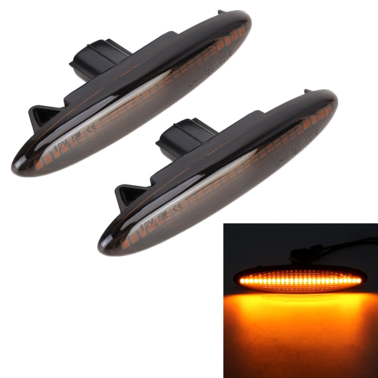 2 PCS DC12V / 5W Car LED Dynamic Blinker Side Lights Flowing Water Turn Signal Light for Lexus, Amber Light (Black) - In Car by buy2fix | Online Shopping UK | buy2fix