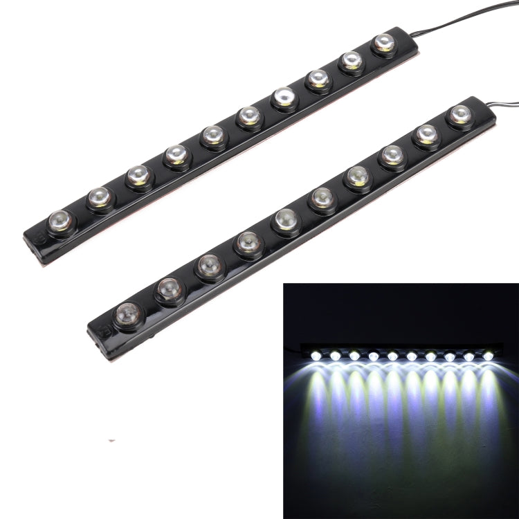 10LEDs SMD-5050 DC12V / 2.2W / 5500K / 112LM Car Daytime Running Light - In Car by buy2fix | Online Shopping UK | buy2fix