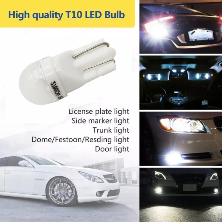 20 PCS T10 DC12V / 0.25W / 6500K / 20LM Car Round Head Plug-in Bubble Reading Light with 1LEDs SMD-3030 Lamps - In Car by buy2fix | Online Shopping UK | buy2fix